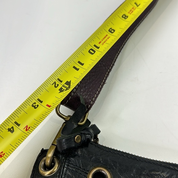 River Island black leather purse - purple crossbody strap - Picture 9 of 11